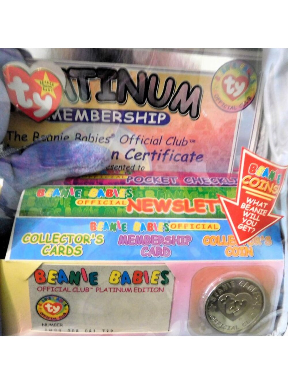 Ty Beanie Babies Platinum Membership Kit Collectors Bear Accessories Set Case - Picture 11 of 11